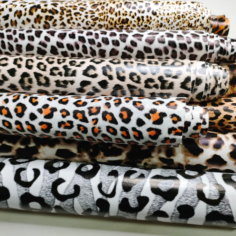 PU豹纹皮革面料鞋子沙发箱包装箱包人造皮料装饰皮艺面料家居装饰